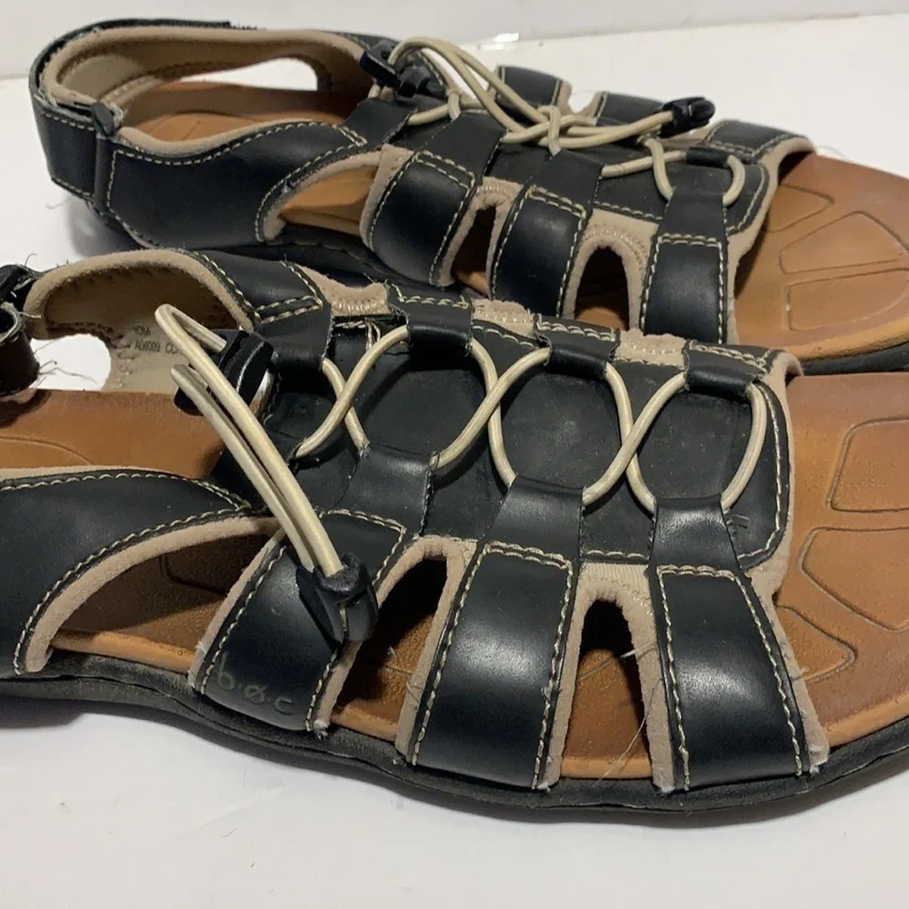 boc black sandals built in lace 10M